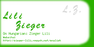 lili zieger business card